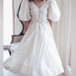 Sofie the Label midi puff sleeve dress wedding party size M new NWT luxury